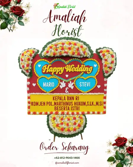 Papan Bunga Pernikahan Banyurojo